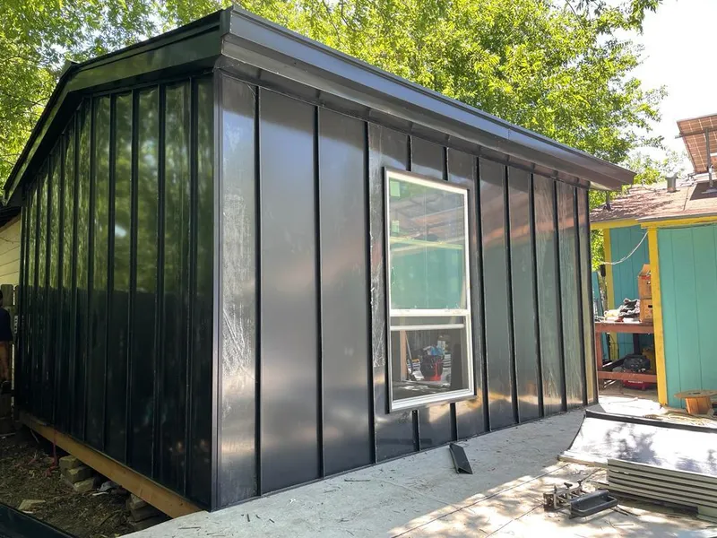 Black standing seam metal wall panels for Metal Roof Installation in Liberty Triangle